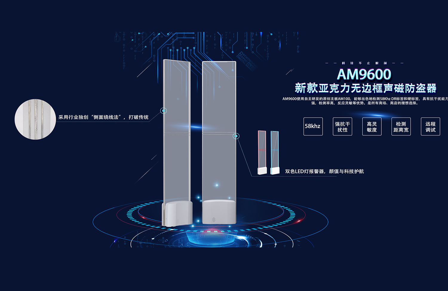 立方美新款亞克力無邊框防盜器AM9600亮相！