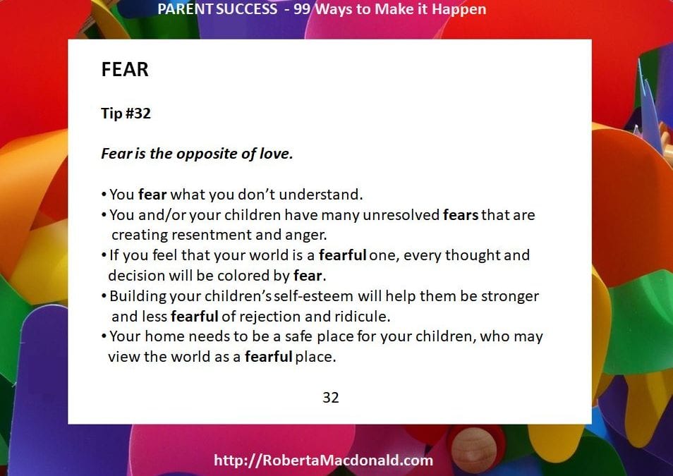 16 Parent Tips on Fear